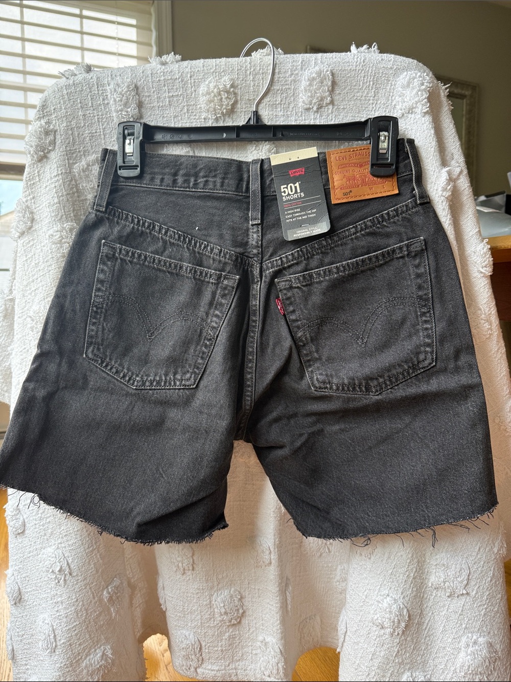 Levi's 501 Black Cutoff Denim Shorts